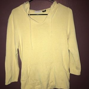 Yellow lightweight hoodie.